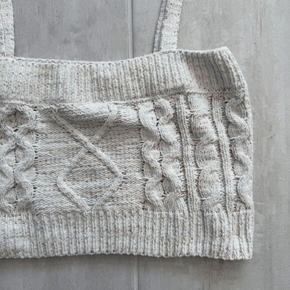 Witty Fox Nordstrom Cropped Chunky Sweater Tank Top M Multicolor Stretch Blouse - Picture 2 of 4